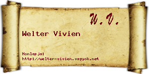 Welter Vivien névjegykártya
